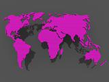 world map black purple