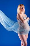 pregnant woman with weightless fabric