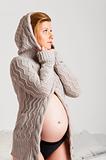 fashionable pregnant woman