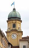 The Baroque city clock tower in Rijeka, Croatia 