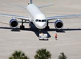 Aircraft in tow at Tampa,Airport