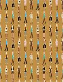 seamless young girl pattern