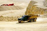 Truck transporting dolomite stone