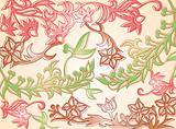 Classical background with a flower pattern. Vector