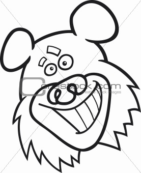 funny bear for coloring book