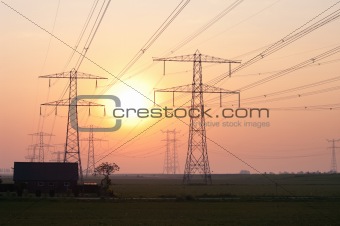 electricity pylons 