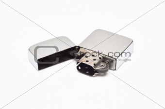 Lighter stainless steel isolated on white