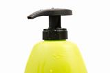 Close up of green shampoo bottle cap