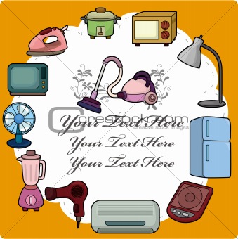 cartoon home appliance card