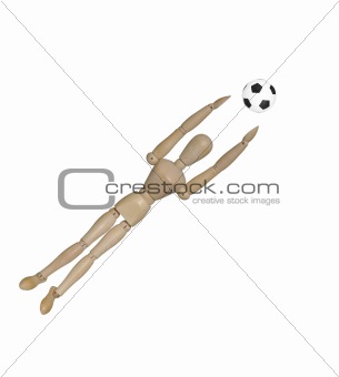 wooden goalkeeper