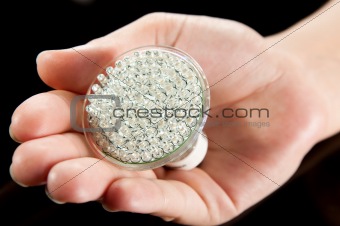 led light bulb in hand