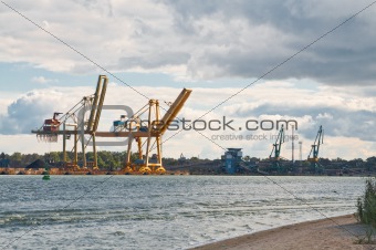 cranes in seaport