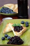 Blueberry jam toast