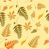 Seamless autumn leaves background 