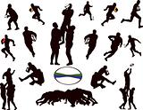 rugby collection - vector