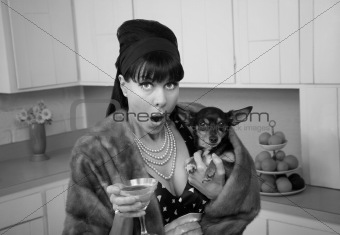 Woman Holding Chihuahua Dog