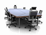 3D render of conference table