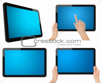 Tablet PC Set with Clipping Path
