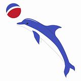 A dolphin with a ball