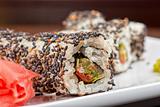 Sushi with sesame