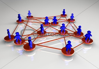 Concept of people connected
