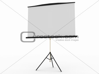 Blank portable projector screen