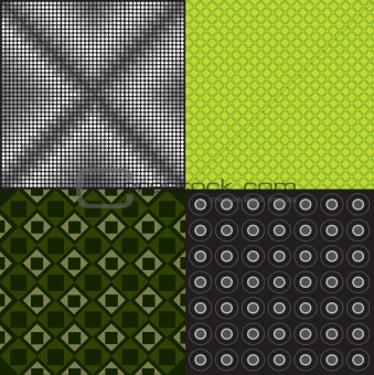 Set of colorful seamless pattern vector