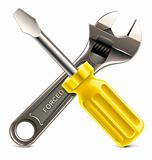 Vector wrench and screwdriver XXL icon
