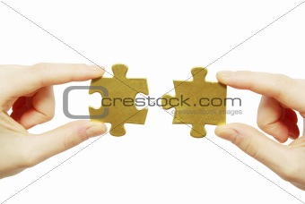  puzzle in hands