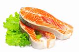 salmon and lettuce 