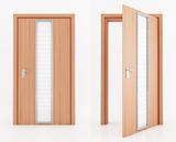 two wooden door