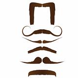 Set of moustache designs