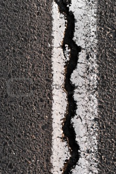 Asphalt Road Surface With Line