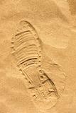 Shoeprint in the sand