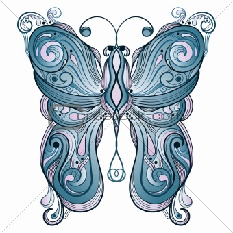 vector blue  butterfly