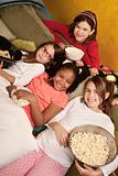Kids Eating Popcorn