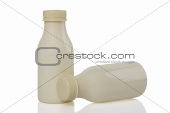 two milk bottle