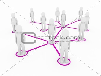 3d men network social purple