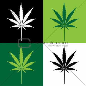 pop art cannabis leaf