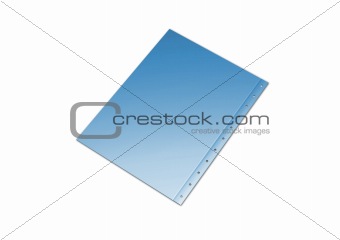 Illustration of a blue folder containing documents