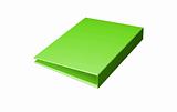 Empty green folder icon isolated on white