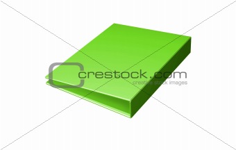 Empty green folder icon isolated on white
