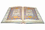 book Koran opened and isolated