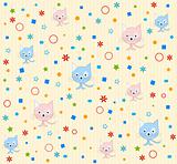 Cat pattern background vector