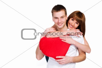 Couple with a red hear
