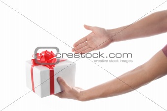 gift with red bow