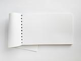 White Horizontal note book open