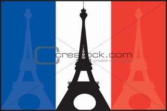French Flag and Eiffel