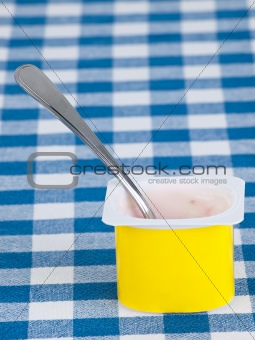 yogurt pot with spoon