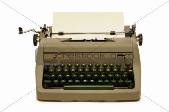 Vintage 1950s typewriter on white